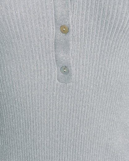 Sweater Polo in Silver | Draper James Smart Buy