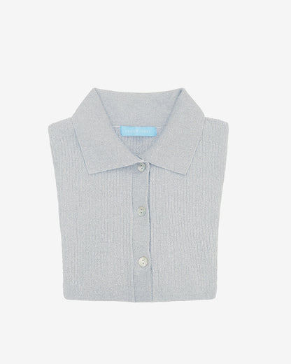 Sweater Polo in Silver | Draper James Smart Buy