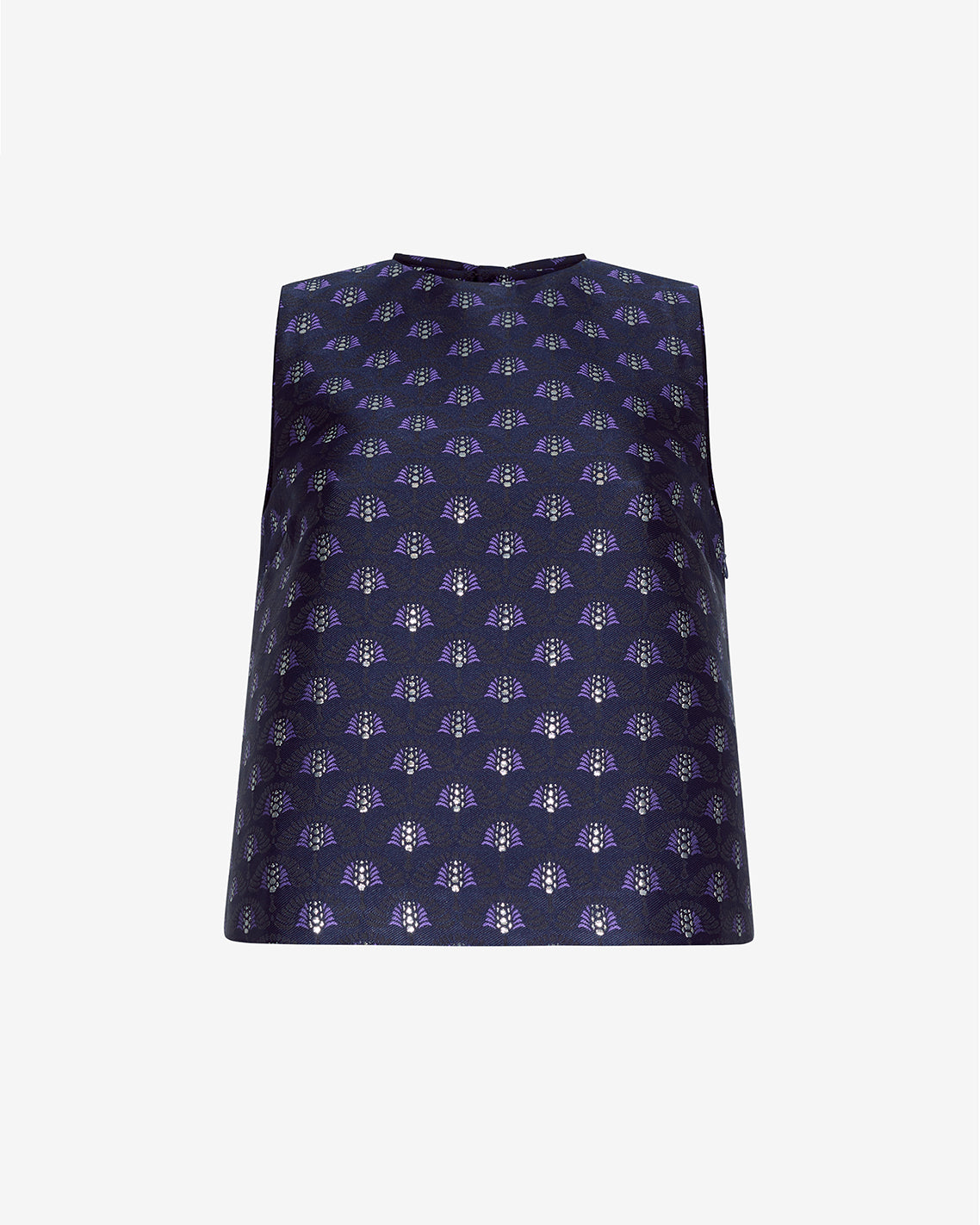 Sleeveless Top in Fan Floral Jacquard | Draper James Classic