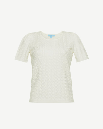 Mixed Cable Crewneck Sweater | Draper James Classic