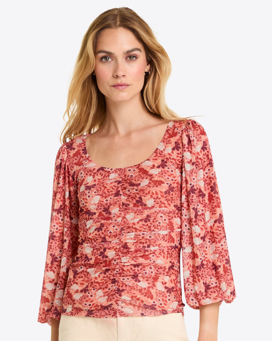 Shelby Scoop Neck Top in Stretch Mesh | Draper James Trending
