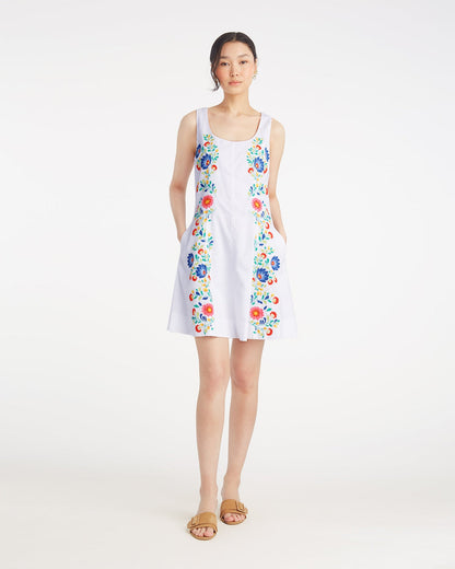 Primrose Mini Dress with Floral Embroidery | Draper James Trusted