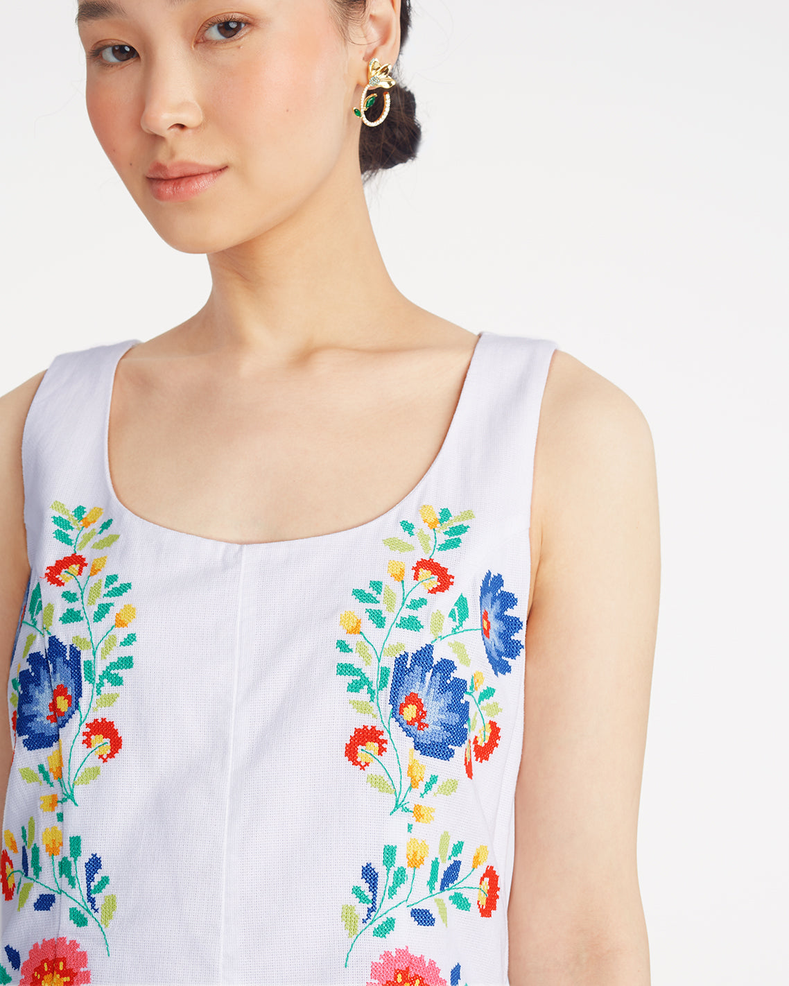 Primrose Mini Dress with Floral Embroidery | Draper James Trusted