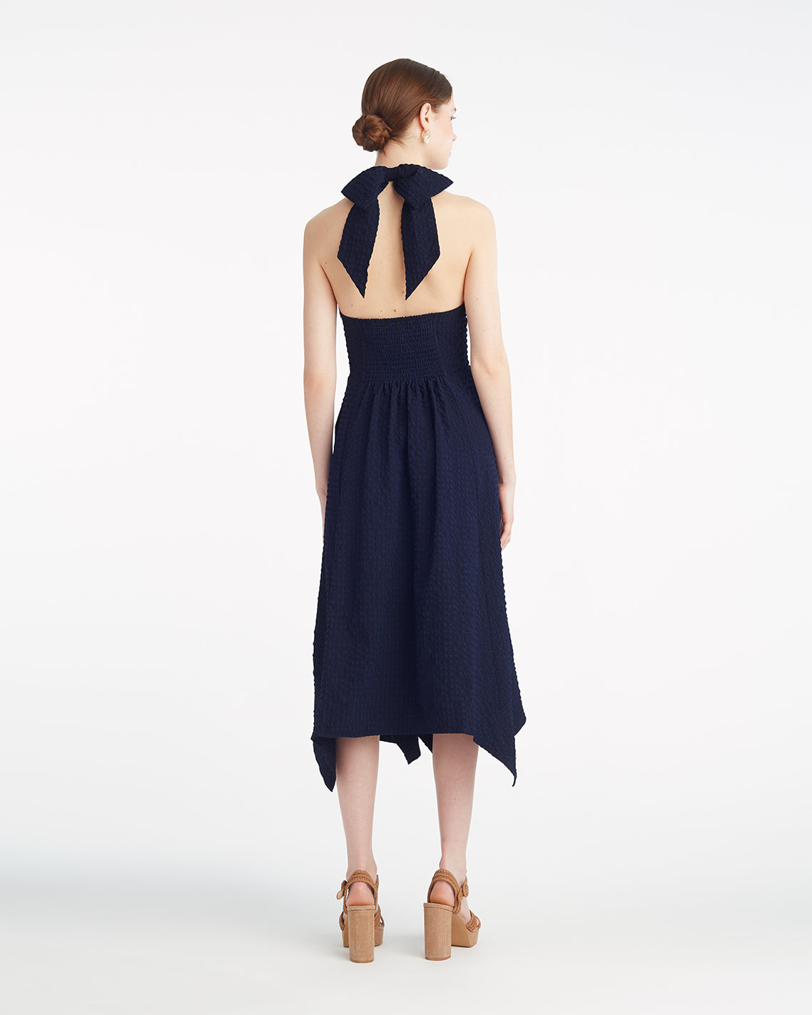 Violeta Halter Neck Dress in Seersucker | Draper James Deals