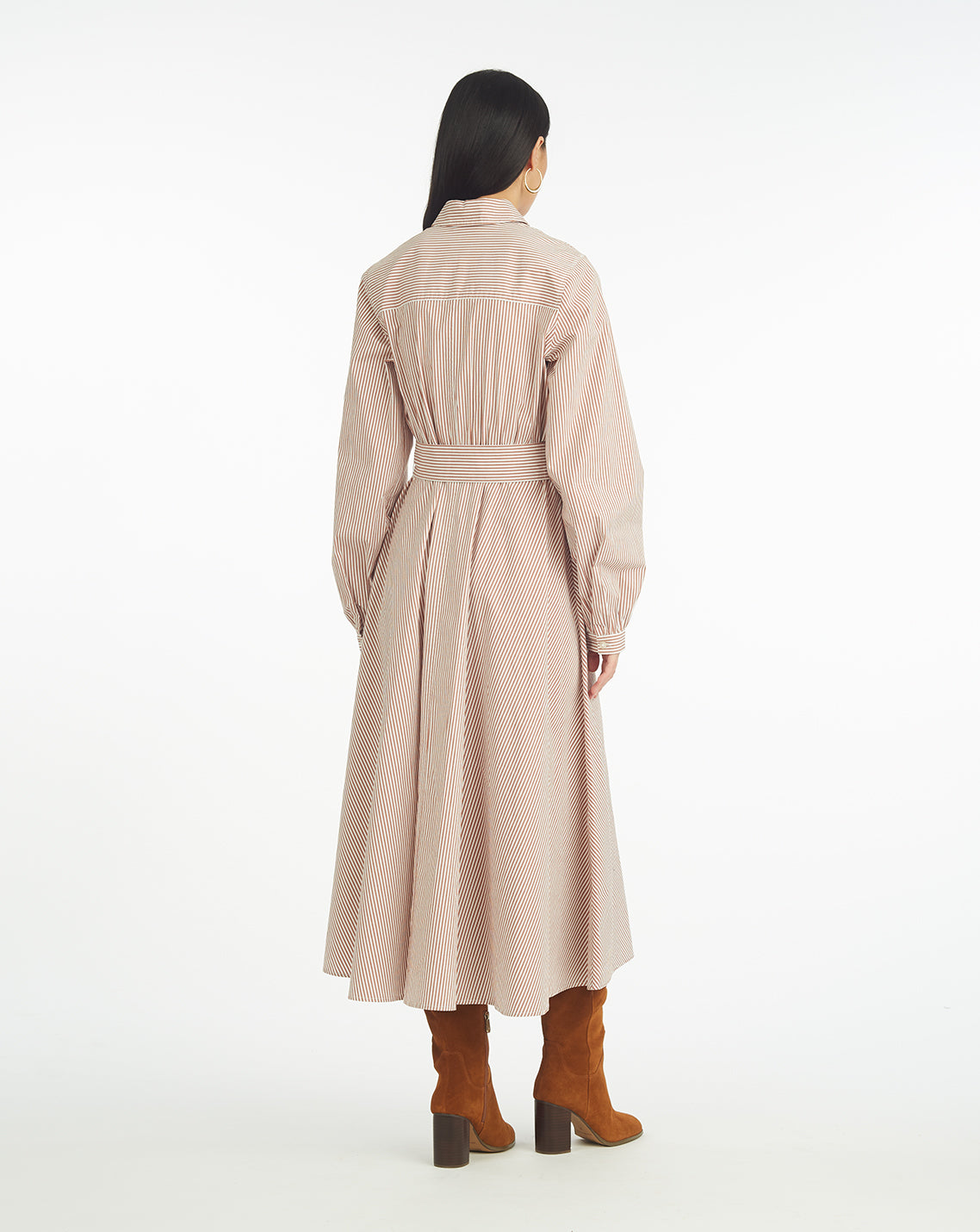 Eliza Midi Shirtdress in Rust Stripe | Draper James Best Seller