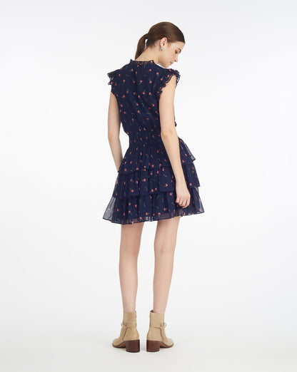 Alana Tiered Dress in Ditsy Autumn Flowers | Draper James Classic