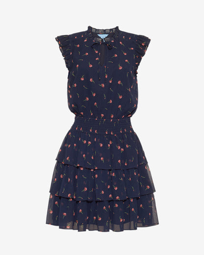 Alana Tiered Dress in Ditsy Autumn Flowers | Draper James Classic