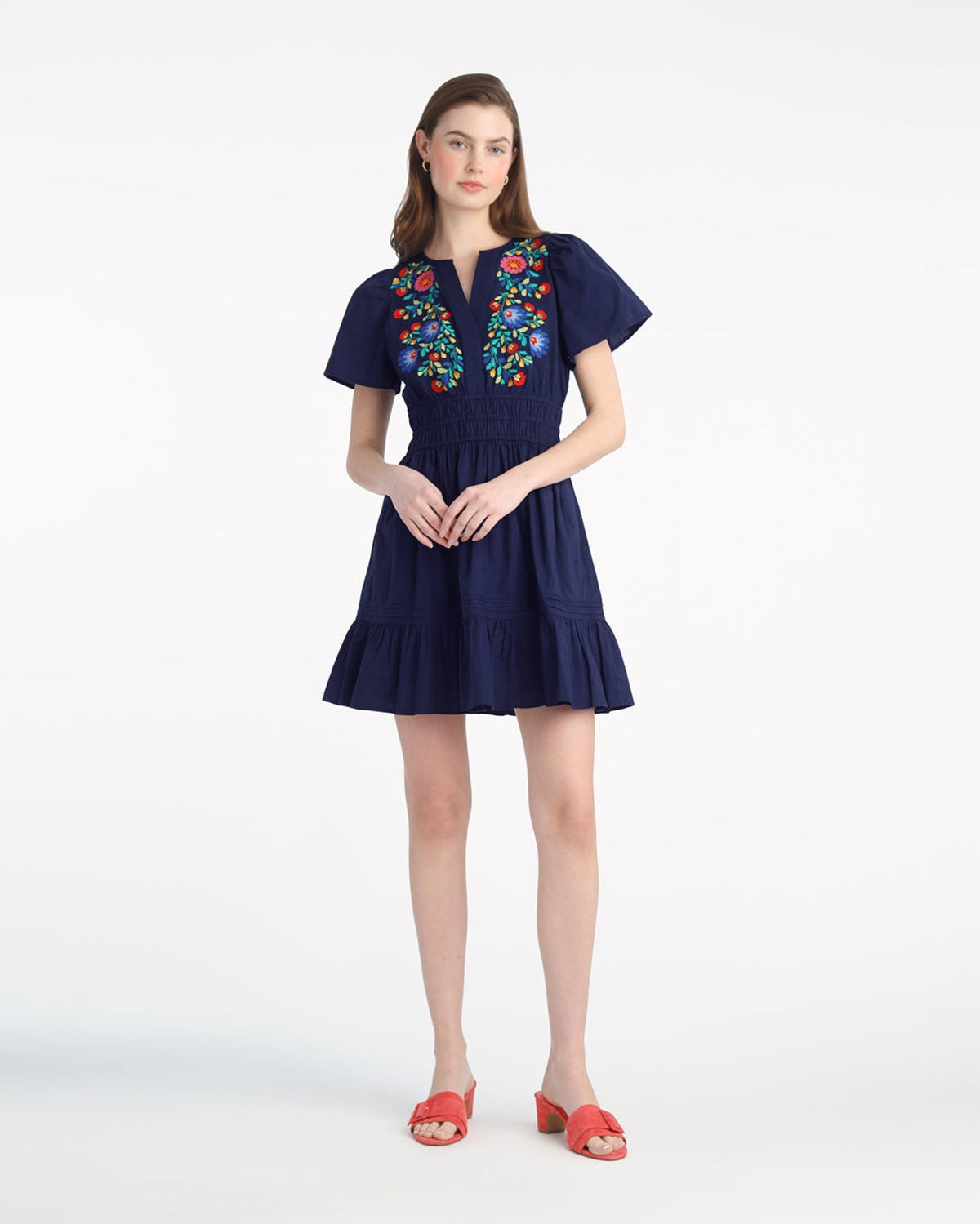 Wilson Mini Dress with Floral Embroidery | Draper James Deals