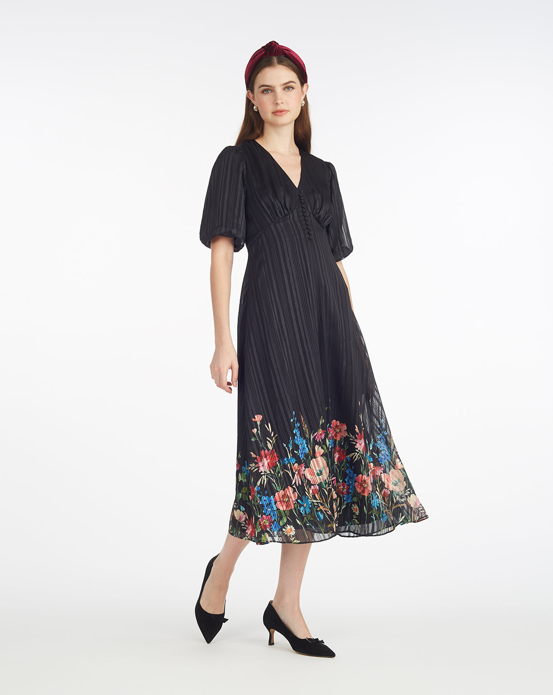 Maisy Midi Dress in Moonlit Blooms | Draper James Value