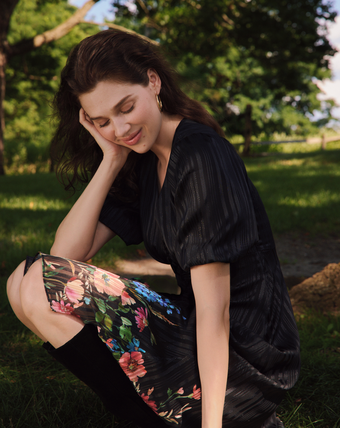 Maisy Midi Dress in Moonlit Blooms | Draper James Value