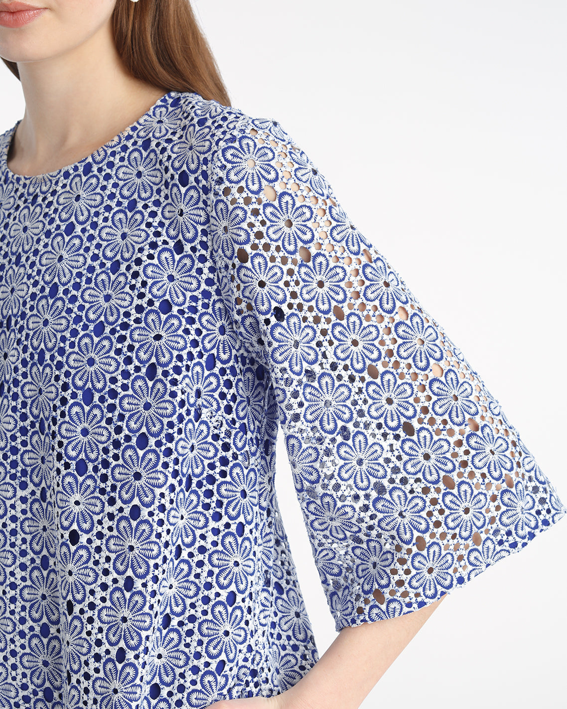 Carolyn Bell Sleeve Mini Dress in Daisy Lace | Draper James Latest