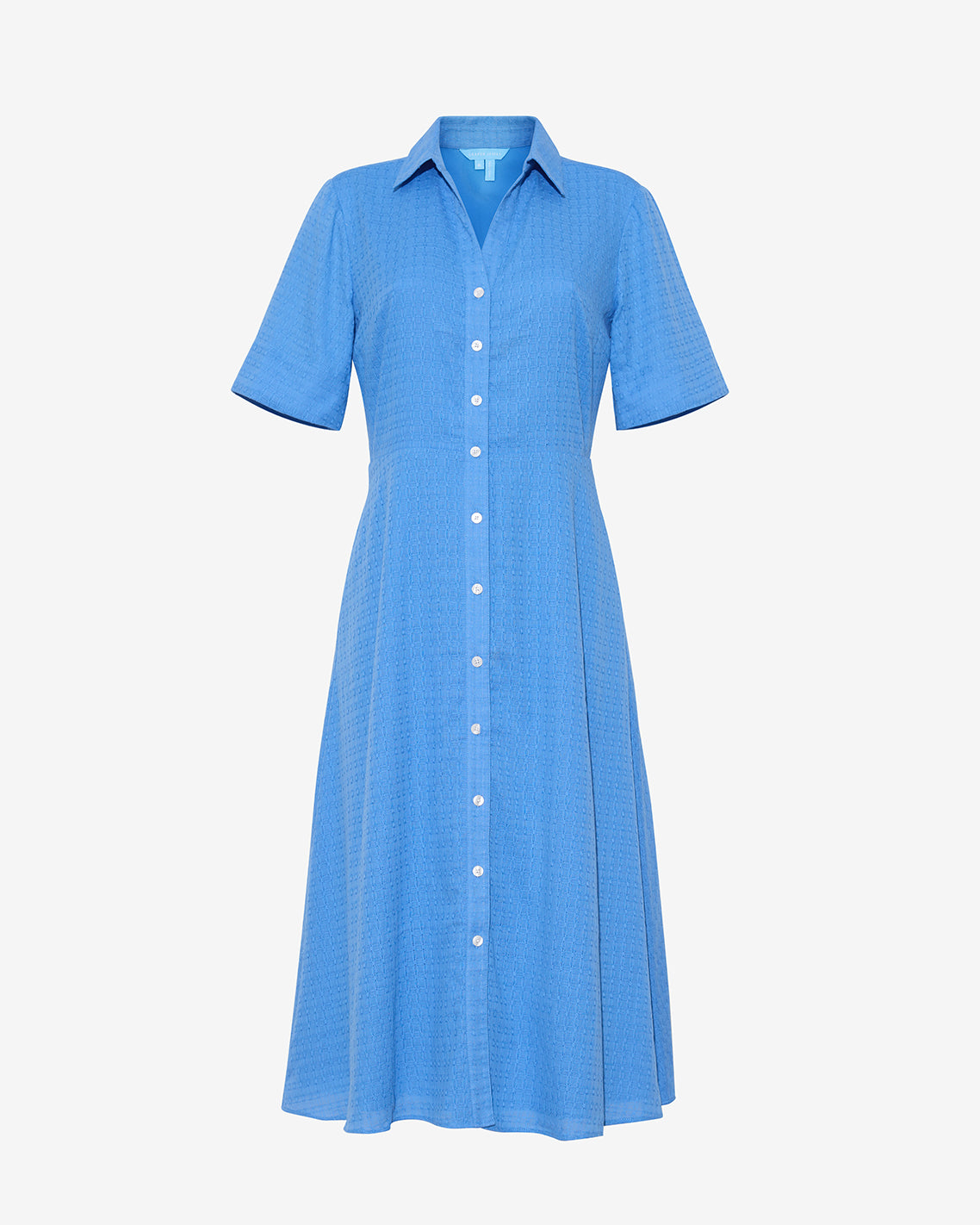Annika Midi Shirtdress in Textured Cotton | Draper James Premium