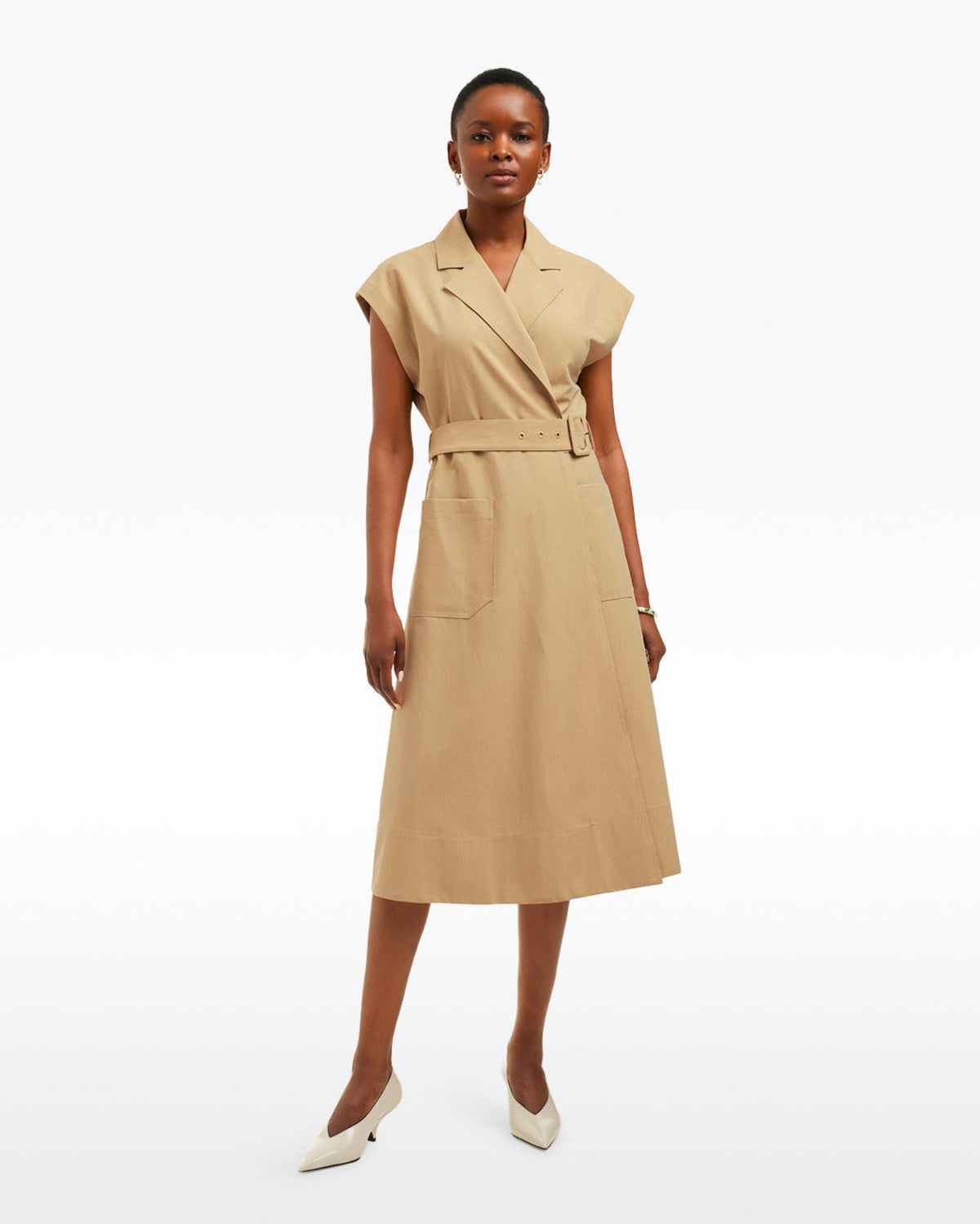 Tatum Midi Shirtdress in Croissant | Draper James Deals