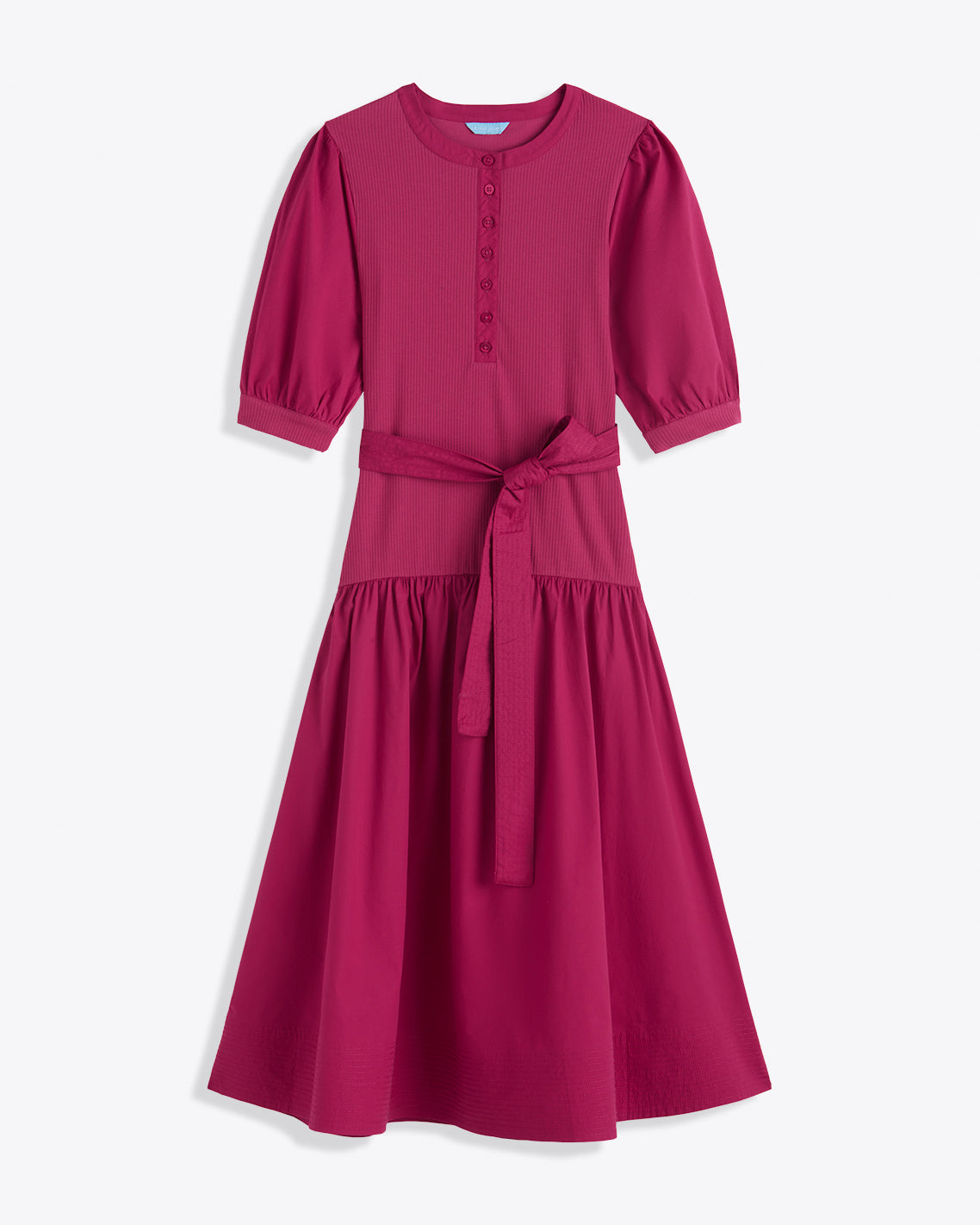 Celeste Mixed Media Dress in Raspberry Pink | Draper James Discount