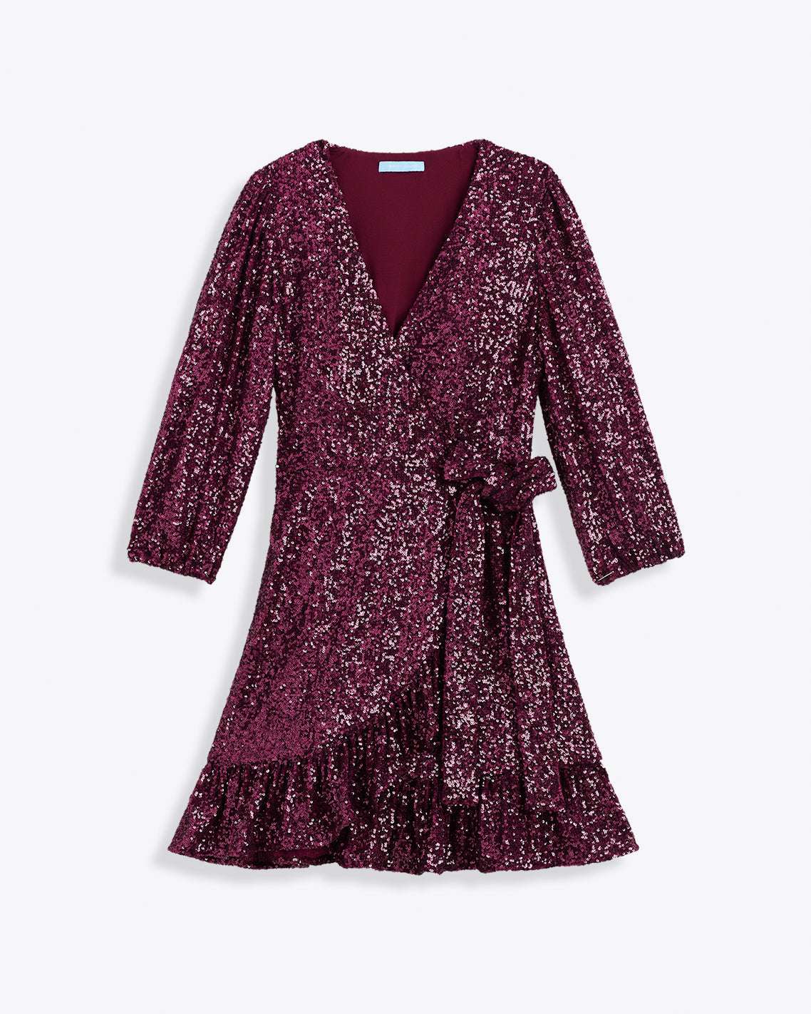 Jordan Long-Sleeve Wrap Dress in Sequins | Draper James Value