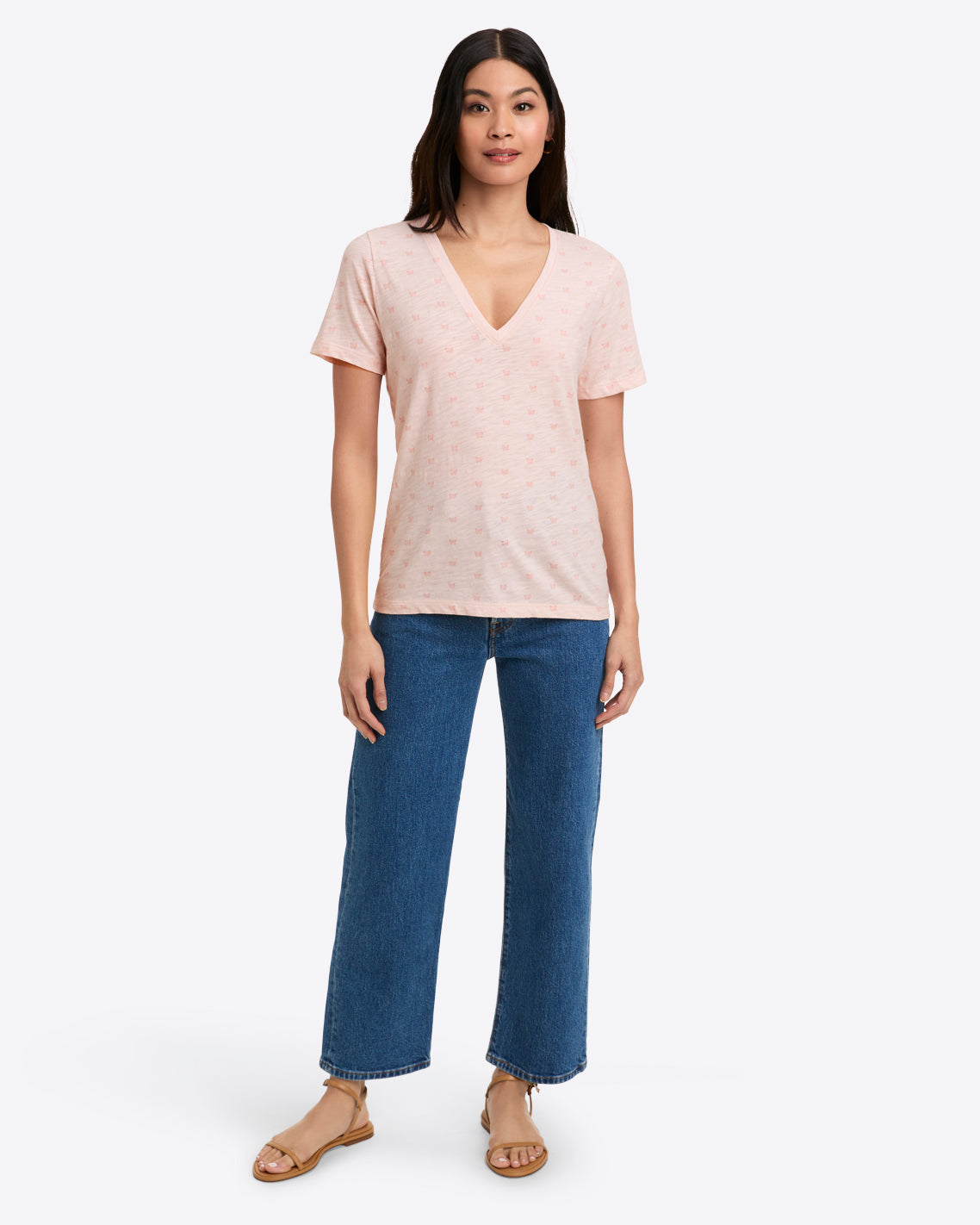 Butterfly V Neck T Shirt | Graphic Tees by Draper James | Draper James Special Offer