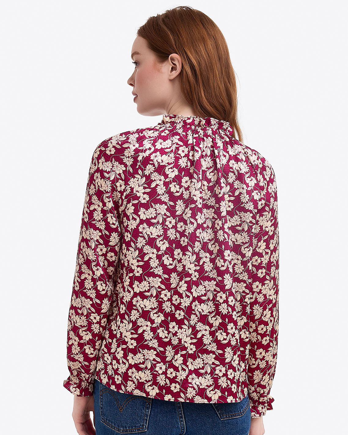 Long Sleeve Top in Hammered Satin | Draper James Exclusive