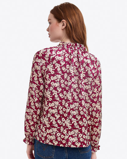 Long Sleeve Top in Hammered Satin | Draper James Exclusive