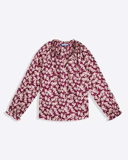 Long Sleeve Top in Hammered Satin | Draper James Exclusive
