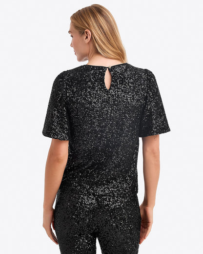 Flutter Sleeve Top in Sequins | Draper James Classic