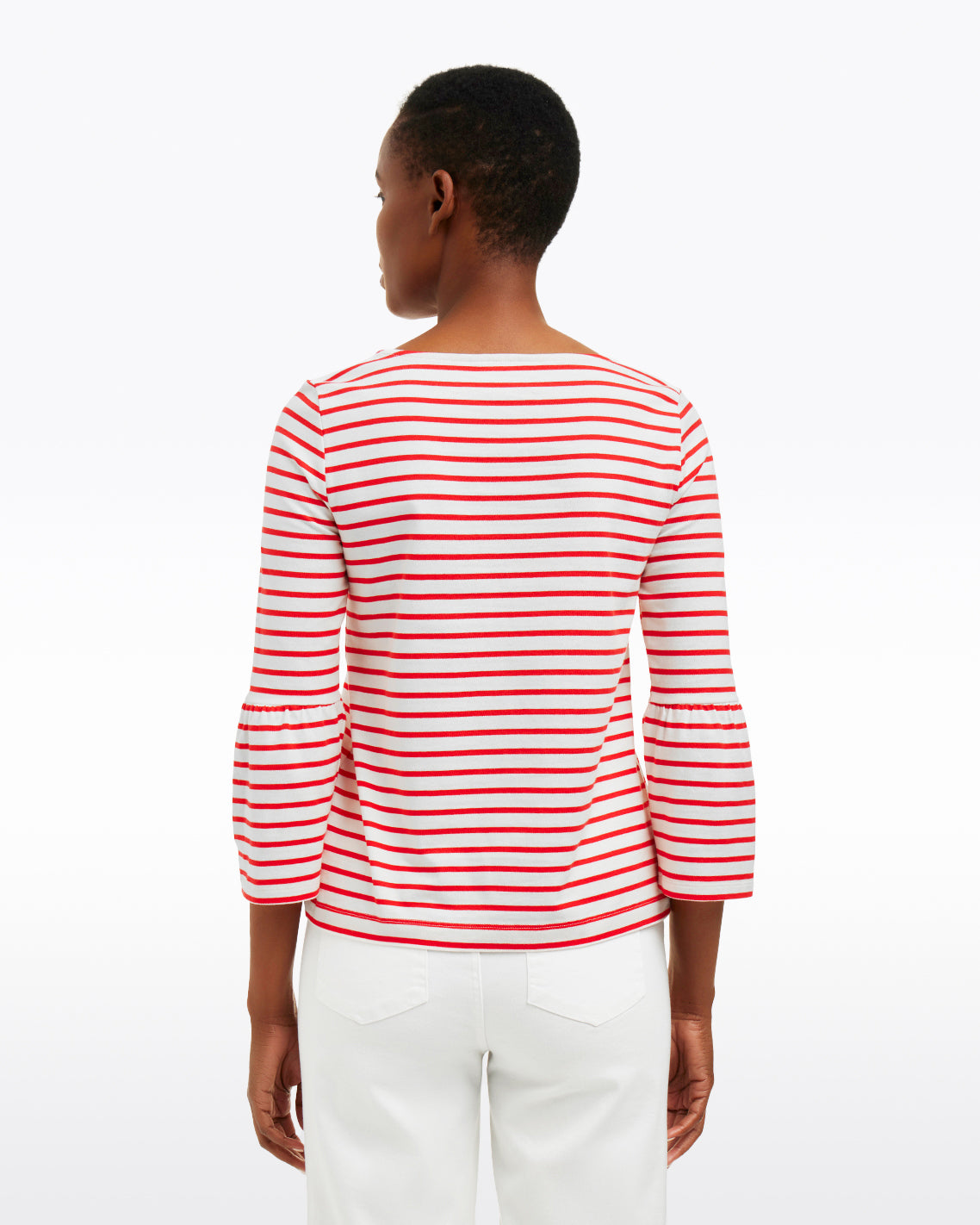 Corey Bell Sleeve Top in Red Mariner Stripe | Draper James Customer Favorite