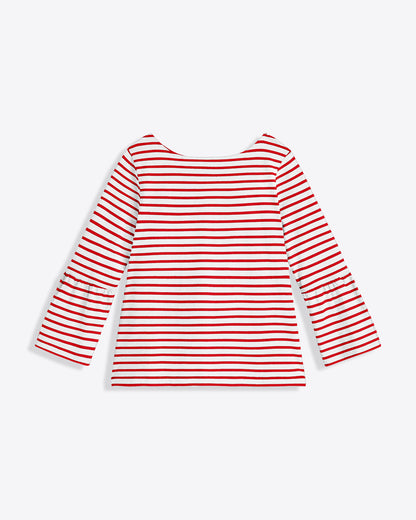 Corey Bell Sleeve Top in Red Mariner Stripe | Draper James Customer Favorite