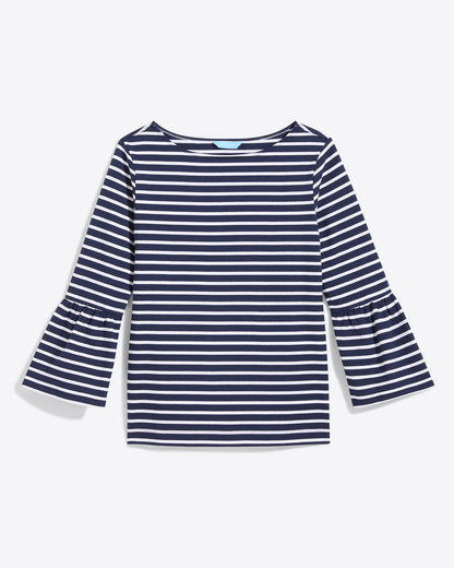 Corey Bell Sleeve Top in Navy Mariner Stripe | Draper James Top Pick