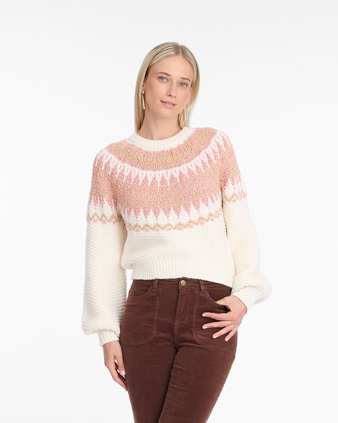 Fairisle Sweater in Magnolia White Multi | Draper James Everyday