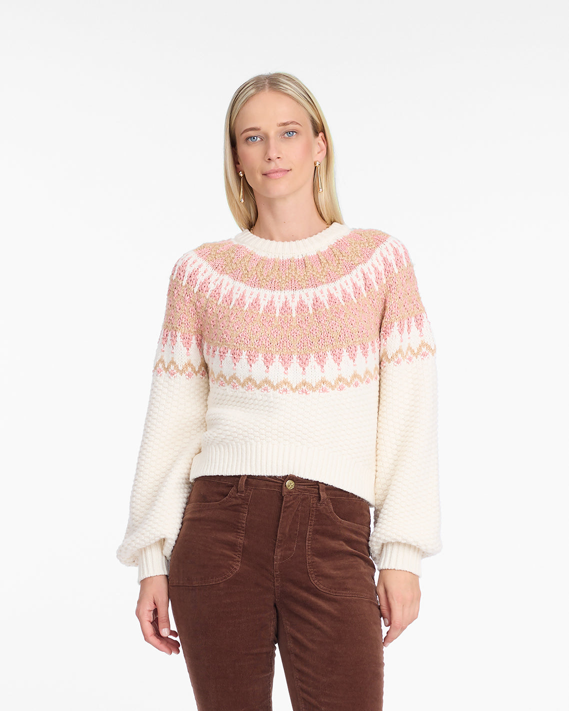 Fairisle Sweater in Magnolia White Multi | Draper James Everyday