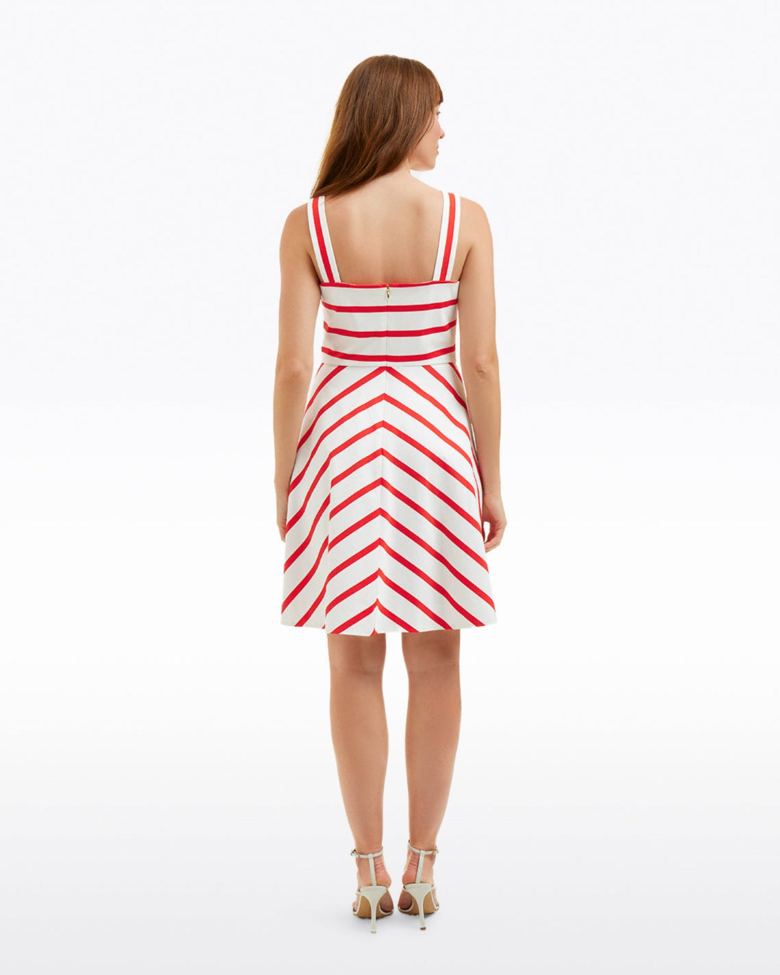 Zoe Love Circle Dress in Red Wentworth Stripe | Draper James New