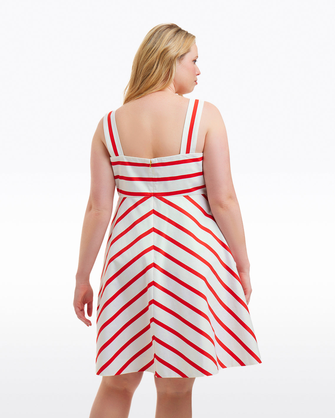 Zoe Love Circle Dress in Red Wentworth Stripe | Draper James New