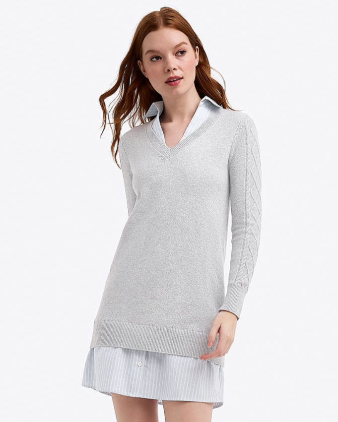 Collared Combo Sweaterdress | Draper James Top Pick