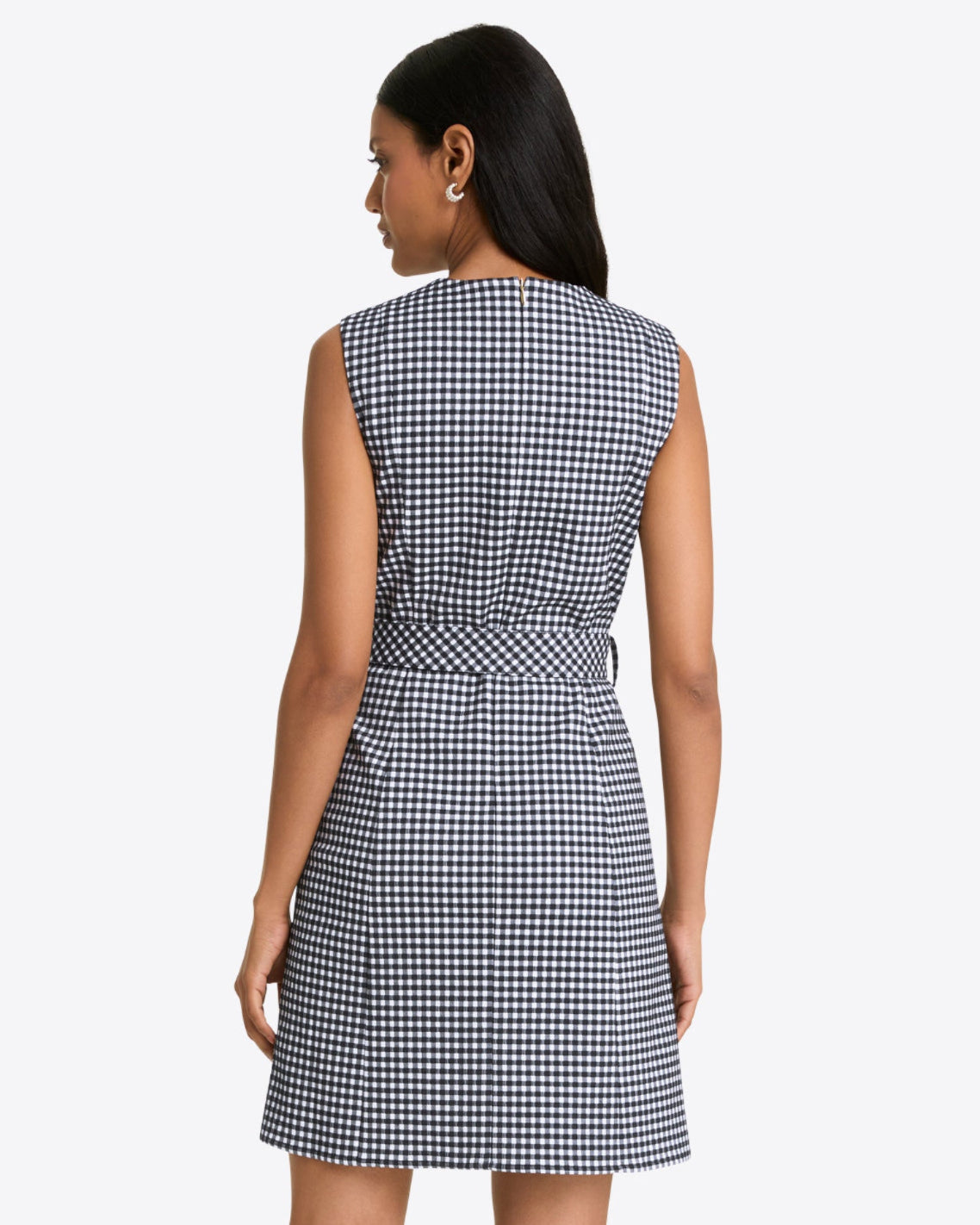 Sadie Belted Shift Dress in Textured Gingham | Draper James Discount