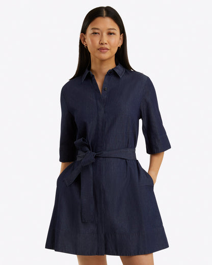 Riley Mini Shirtdress in Chambray | Draper James Trending