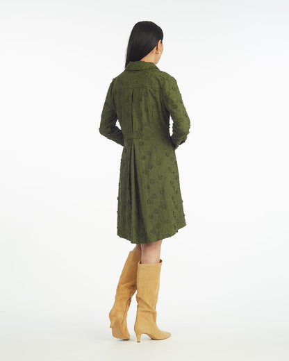 Layla Shirtdress in Olive Embroidered Floral | Draper James Trending