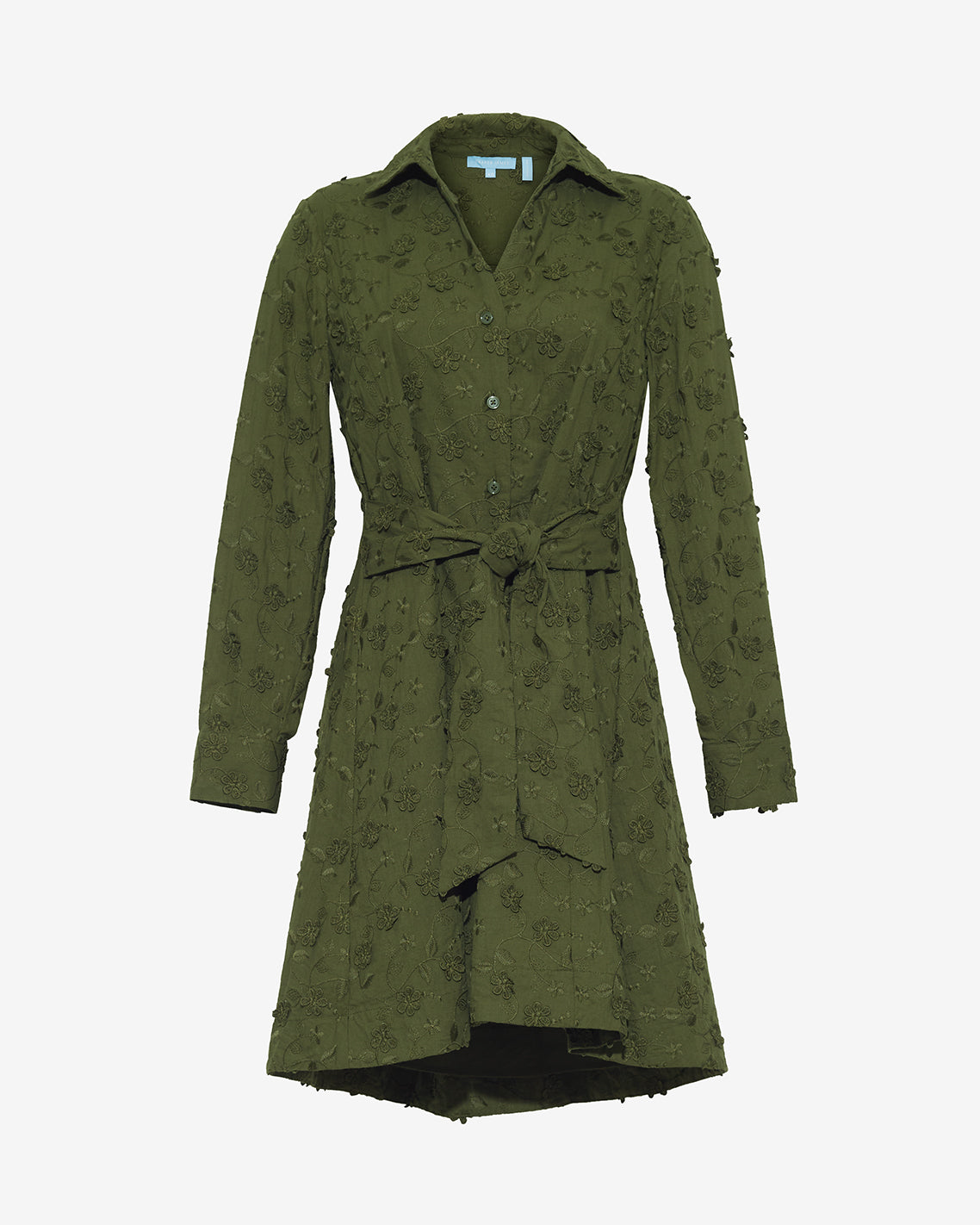Layla Shirtdress in Olive Embroidered Floral | Draper James Trending