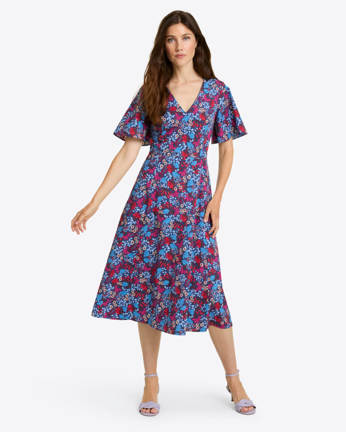 Vivienne Love Circle Midi Dress in Stretch Poplin | Draper James Best Price