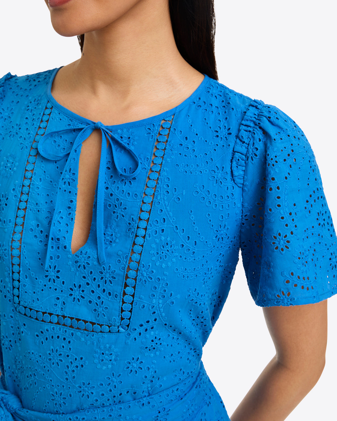 Mia Midi Dress in Eyelet | Draper James Premium