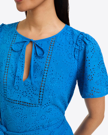 Mia Midi Dress in Eyelet | Draper James Premium