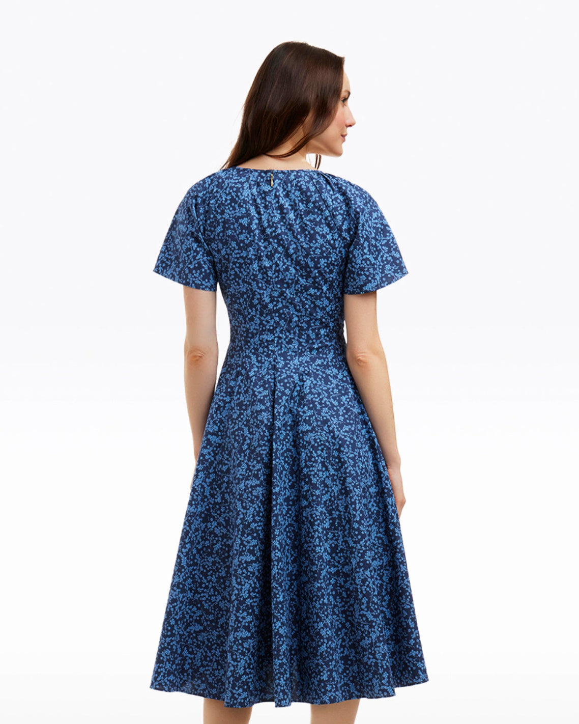 Caitlyn Square Neck Midi Dress in Ribbon Floral | Draper James Latest