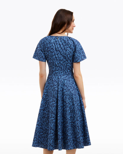 Caitlyn Square Neck Midi Dress in Ribbon Floral | Draper James Latest