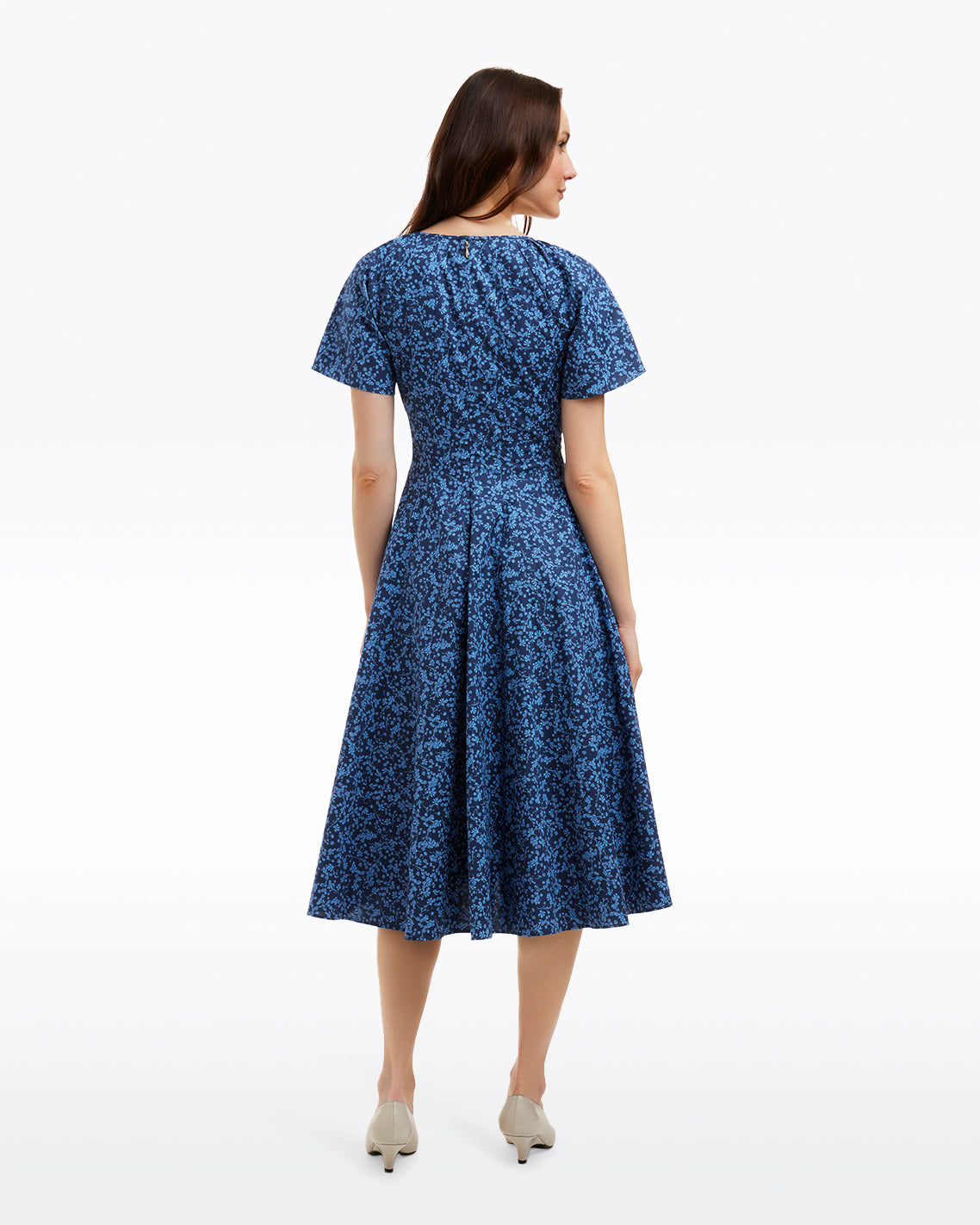 Caitlyn Square Neck Midi Dress in Ribbon Floral | Draper James Latest