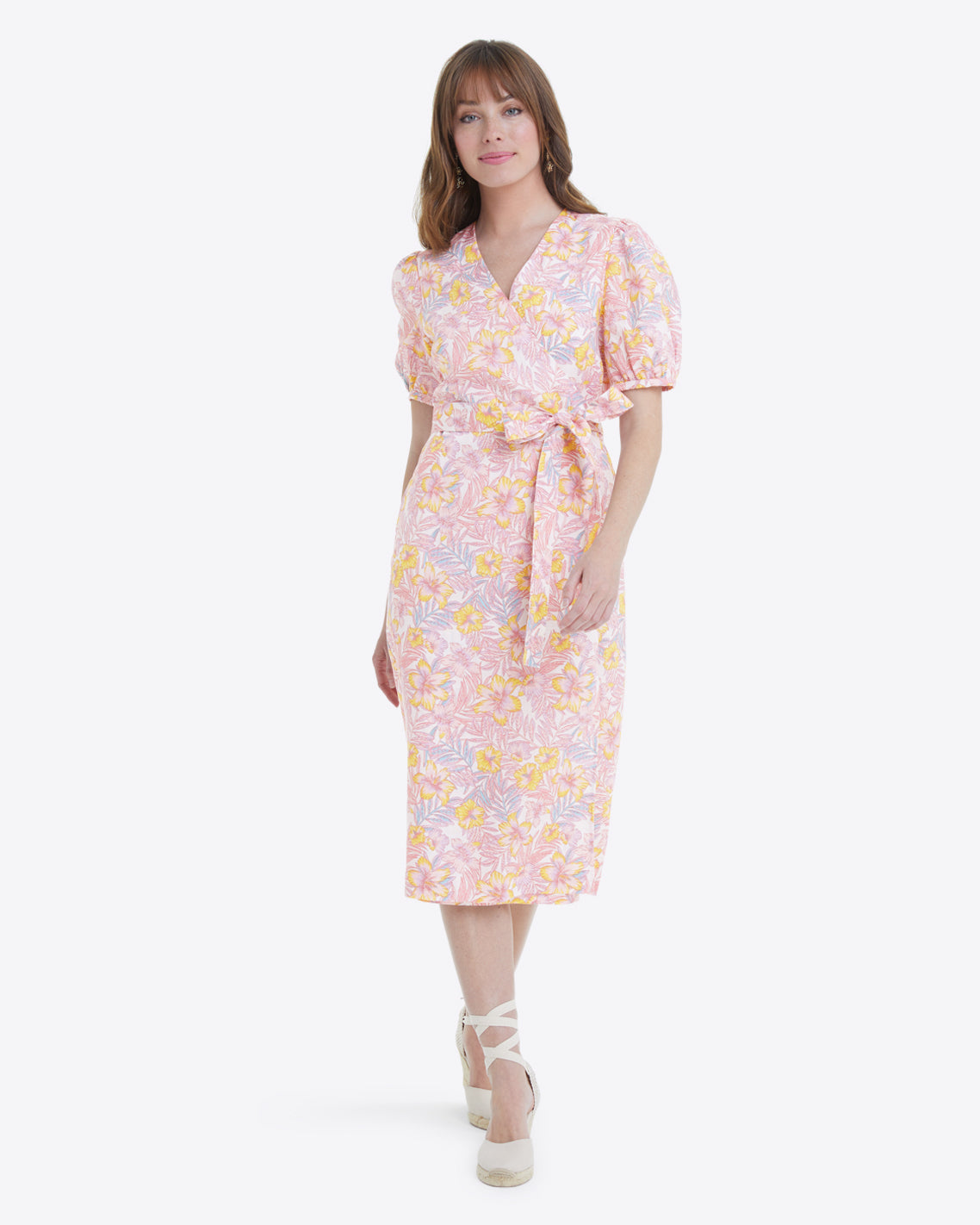Rhonda Wrap Dress in Lily Floral | Draper James Essential