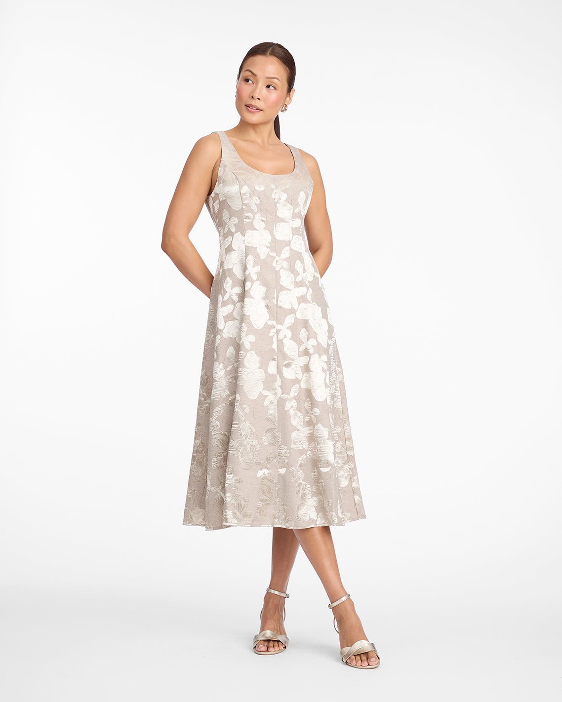 Delia Midi Dress in Jacquard | Draper James Smart Buy