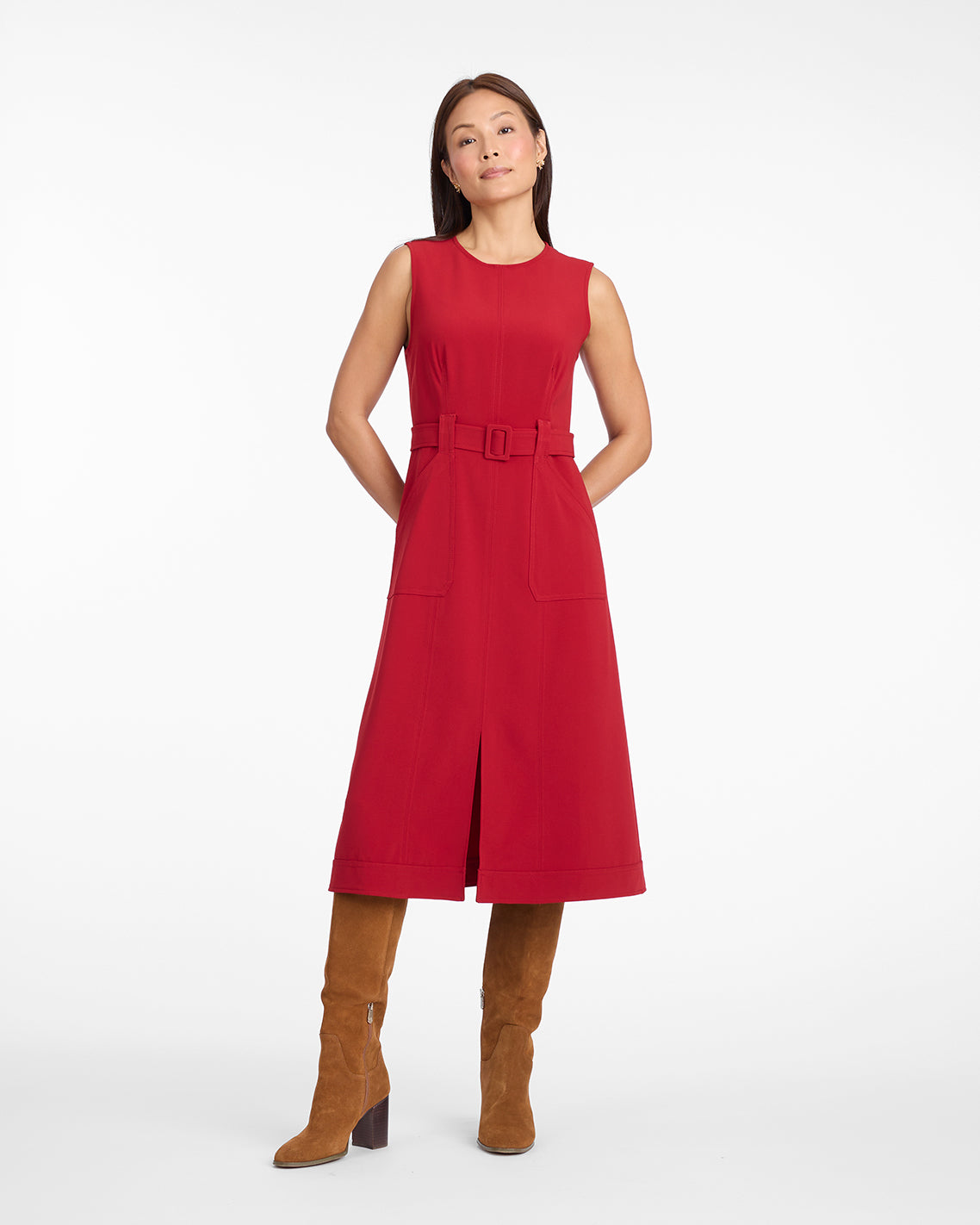 Juno Sleeveless Utility Dress in Red | Draper James Hot Sale