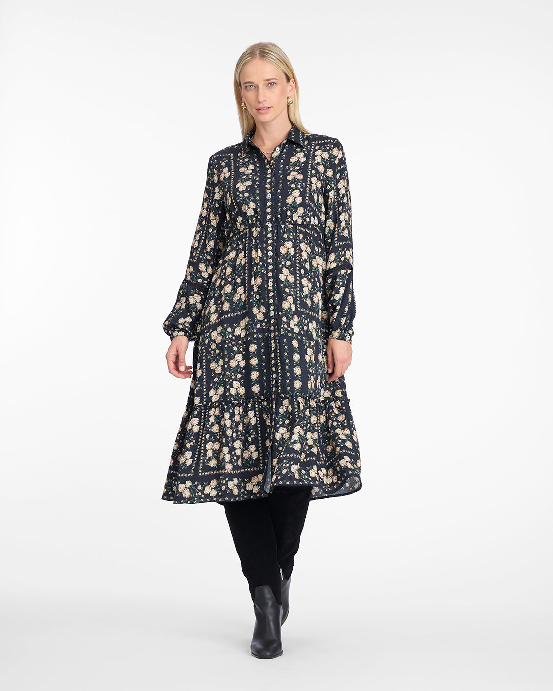 Beverly Midi Dress in Wallpaper Floral | Draper James Latest