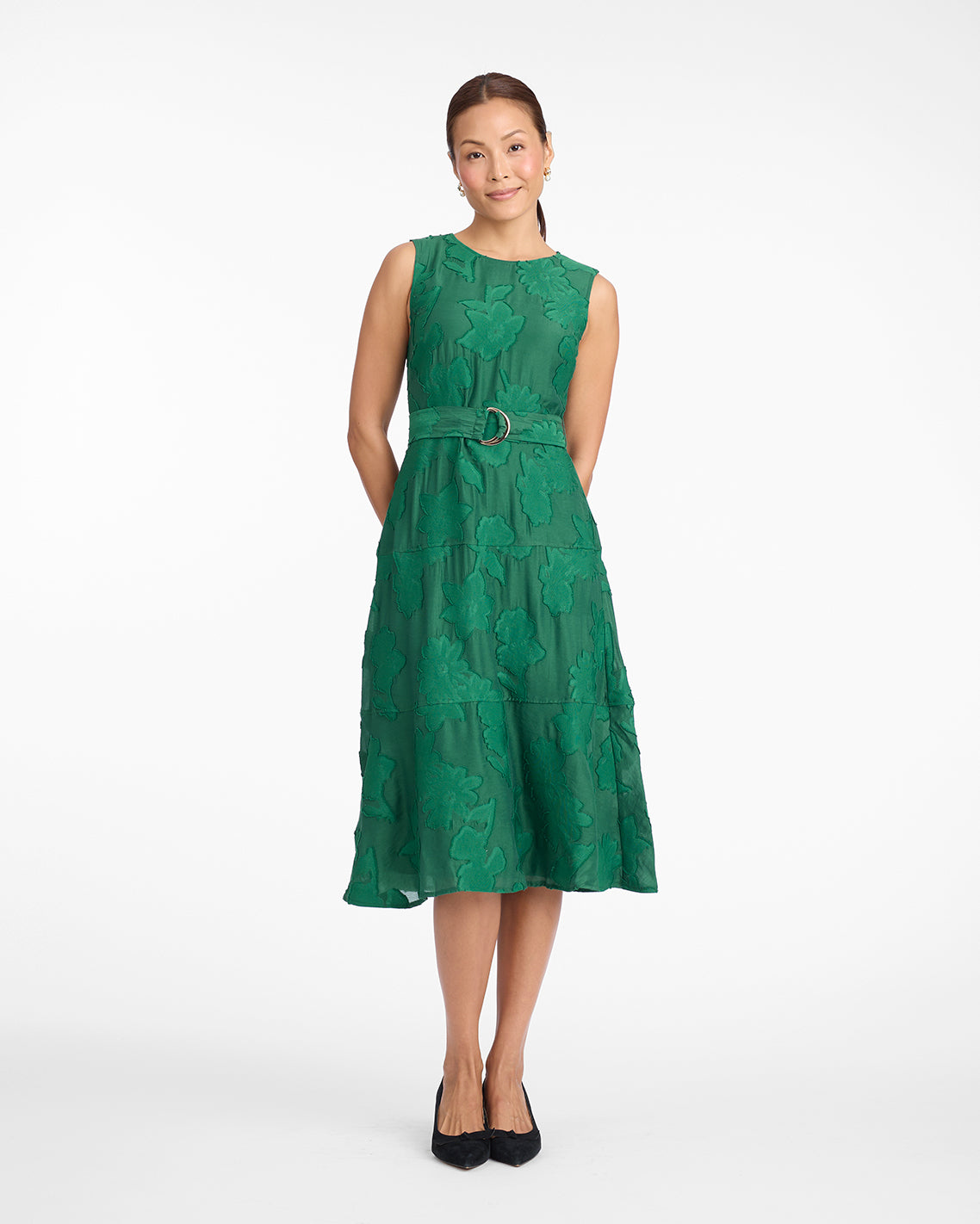 Elliston Midi Dress in Jacquard | Draper James Latest