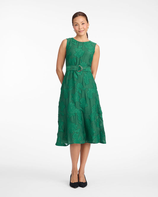 Elliston Midi Dress in Jacquard | Draper James Latest