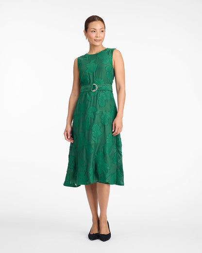 Elliston Midi Dress in Jacquard | Draper James Latest