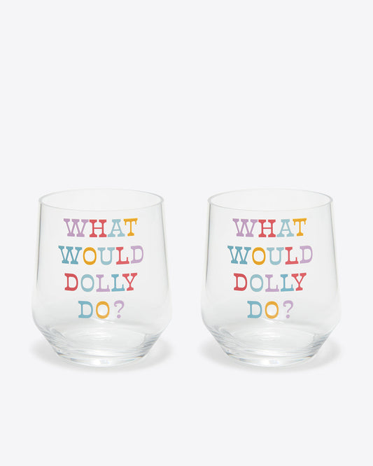 WWDD Acrylic Stemless Wine Glass Set | Draper James Special Offer